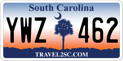 SC license plate YWZ462