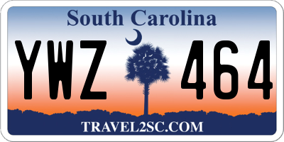 SC license plate YWZ464