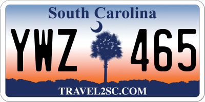 SC license plate YWZ465