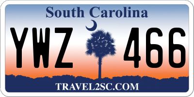SC license plate YWZ466