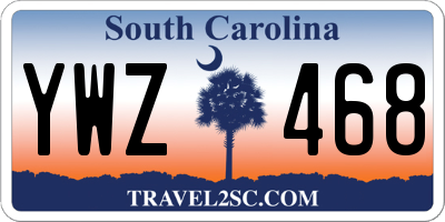 SC license plate YWZ468