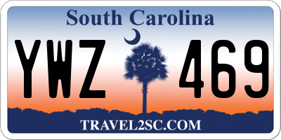 SC license plate YWZ469