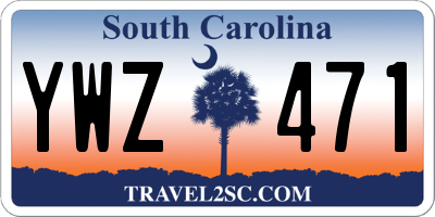 SC license plate YWZ471