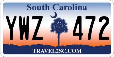 SC license plate YWZ472