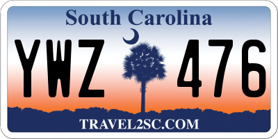 SC license plate YWZ476