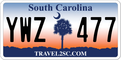 SC license plate YWZ477