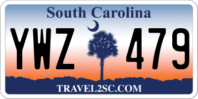 SC license plate YWZ479