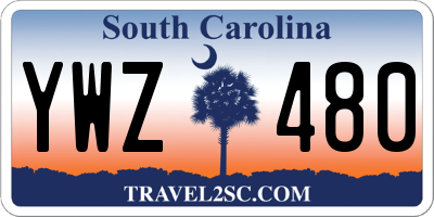 SC license plate YWZ480