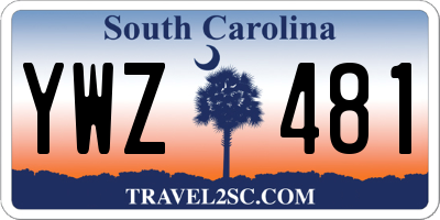 SC license plate YWZ481