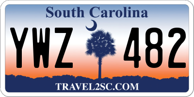 SC license plate YWZ482