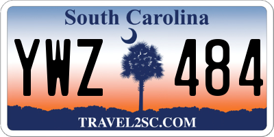 SC license plate YWZ484