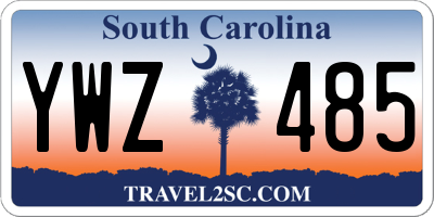 SC license plate YWZ485