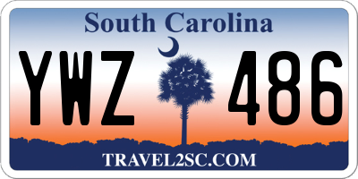 SC license plate YWZ486