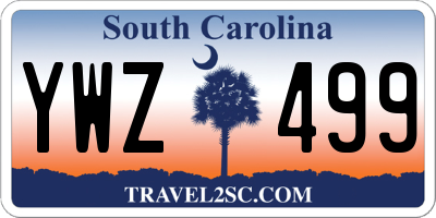 SC license plate YWZ499