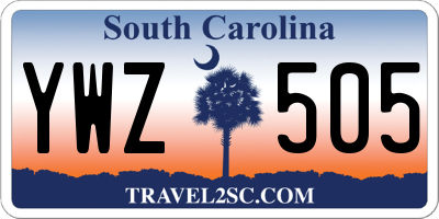 SC license plate YWZ505