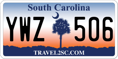 SC license plate YWZ506