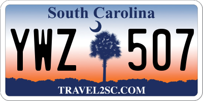SC license plate YWZ507