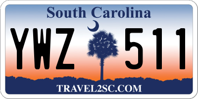 SC license plate YWZ511