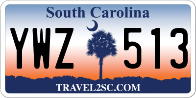 SC license plate YWZ513