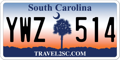 SC license plate YWZ514