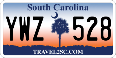 SC license plate YWZ528