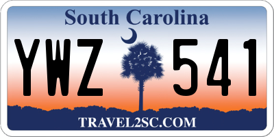 SC license plate YWZ541