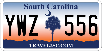 SC license plate YWZ556