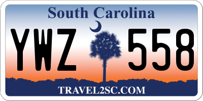 SC license plate YWZ558