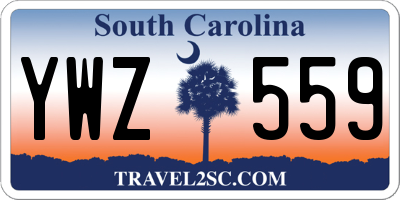 SC license plate YWZ559