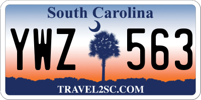 SC license plate YWZ563