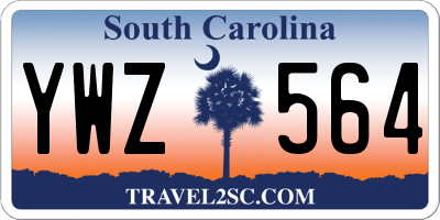 SC license plate YWZ564