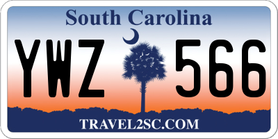 SC license plate YWZ566