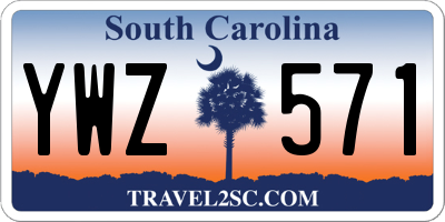 SC license plate YWZ571