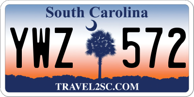 SC license plate YWZ572