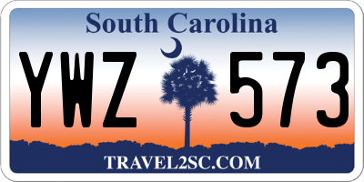 SC license plate YWZ573