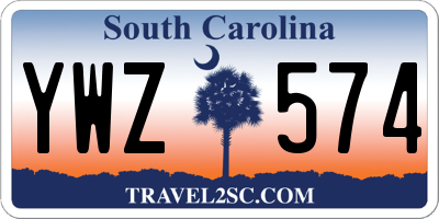 SC license plate YWZ574