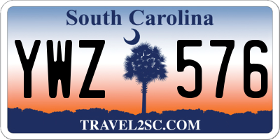 SC license plate YWZ576