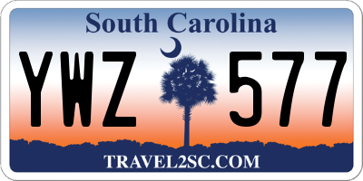 SC license plate YWZ577