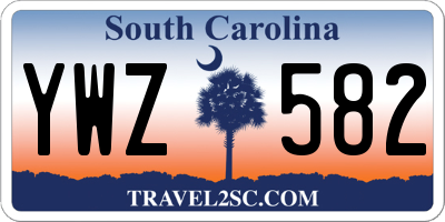 SC license plate YWZ582