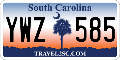 SC license plate YWZ585