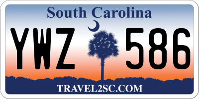 SC license plate YWZ586