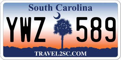 SC license plate YWZ589