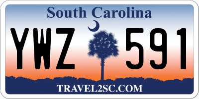 SC license plate YWZ591