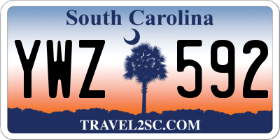 SC license plate YWZ592