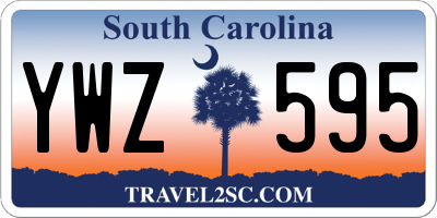 SC license plate YWZ595
