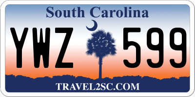 SC license plate YWZ599