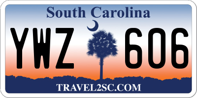 SC license plate YWZ606