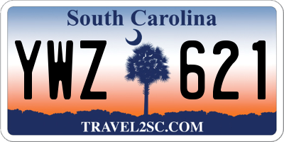 SC license plate YWZ621