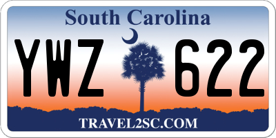 SC license plate YWZ622