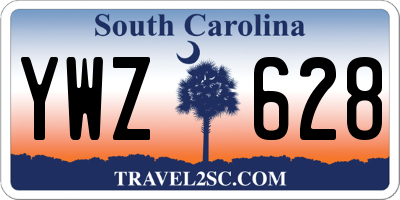SC license plate YWZ628